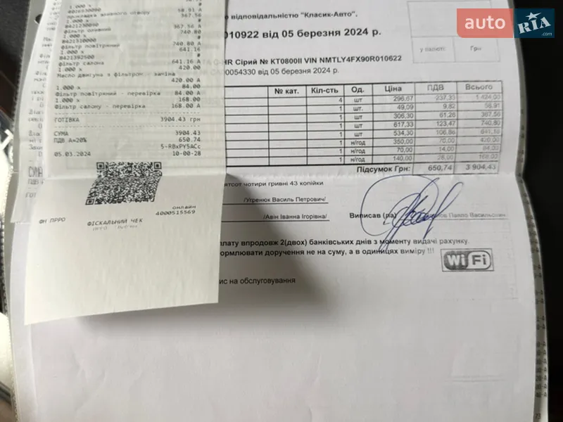 Внедорожник / Кроссовер Toyota C-HR 2018 в Ивано-Франковске документ