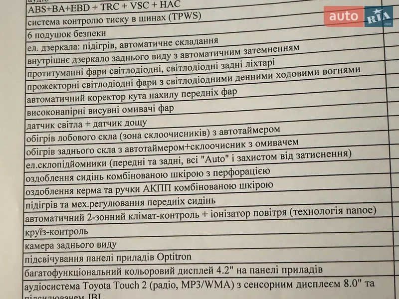 Внедорожник / Кроссовер Toyota C-HR 2018 в Днепре документ