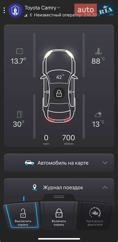 Седан Toyota Camry 2017 в Кременчуці