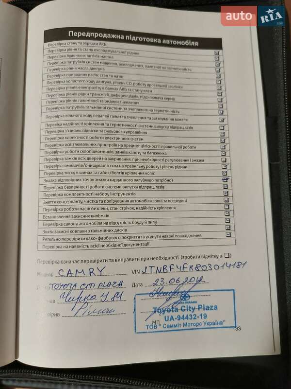 Седан Toyota Camry 2012 в Києві