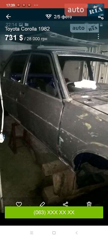 Седан Toyota Corolla 1982 в Виннице фото 2 Седан Toyota Corolla 1982 в Виннице