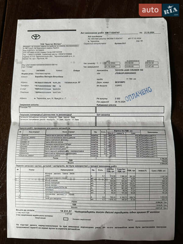 Внедорожник / Кроссовер Toyota Land Cruiser Prado 2022 в Тернополе фото 34 Внедорожник / Кроссовер Toyota Land Cruiser Prado 2022 в Тернополе