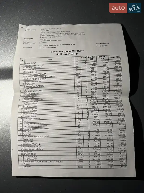 Внедорожник / Кроссовер Toyota Land Cruiser Prado 2007 в Николаеве документ 4 фото Внедорожник / Кроссовер Toyota Land Cruiser Prado 2007 в Николаеве документ