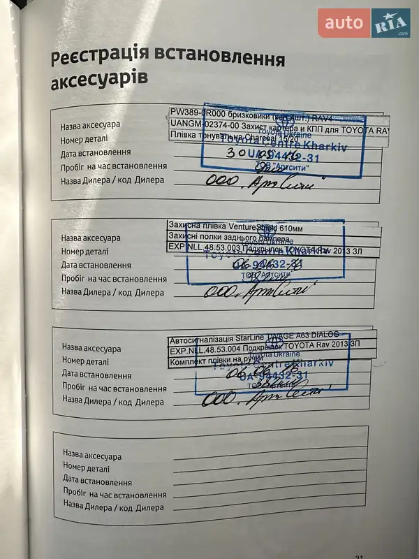 Внедорожник / Кроссовер Toyota RAV4 2016 в Валках документ 2 фото Внедорожник / Кроссовер Toyota RAV4 2016 в Валках документ