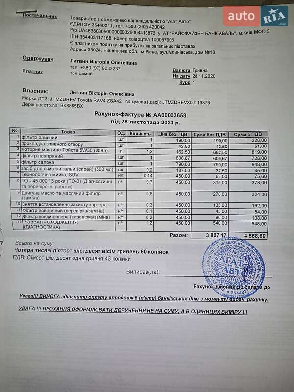 Внедорожник / Кроссовер Toyota RAV4 2017 в Костополе фото 2 Внедорожник / Кроссовер Toyota RAV4 2017 в Костополе
