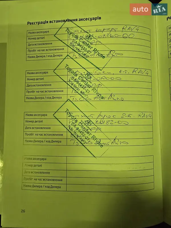 Внедорожник / Кроссовер Toyota RAV4 2017 в Костополе документ 8 фото Внедорожник / Кроссовер Toyota RAV4 2017 в Костополе документ