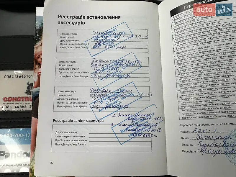Внедорожник / Кроссовер Toyota RAV4 2016 в Киеве документ