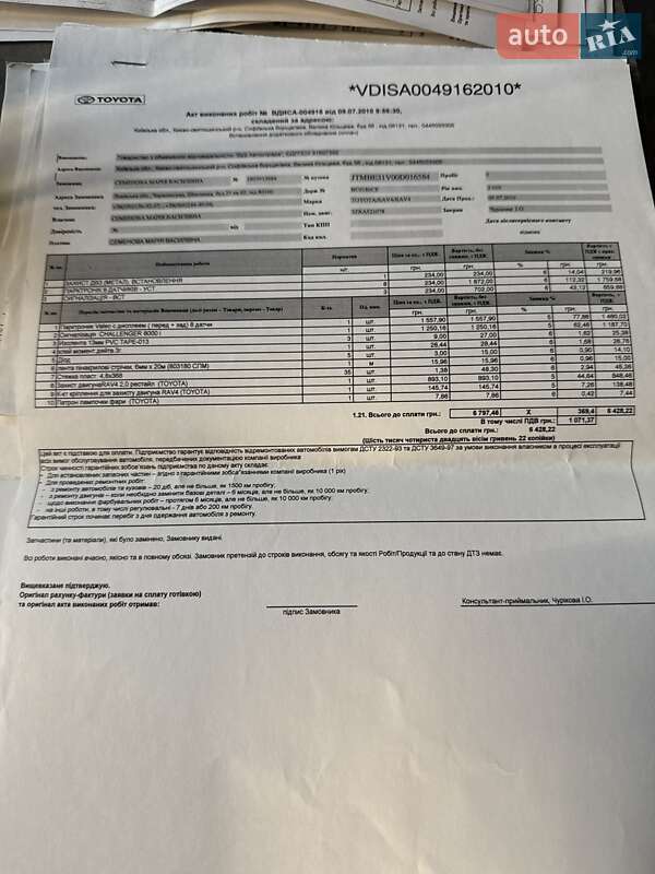 Позашляховик / Кросовер Toyota RAV4 2010 в Києві