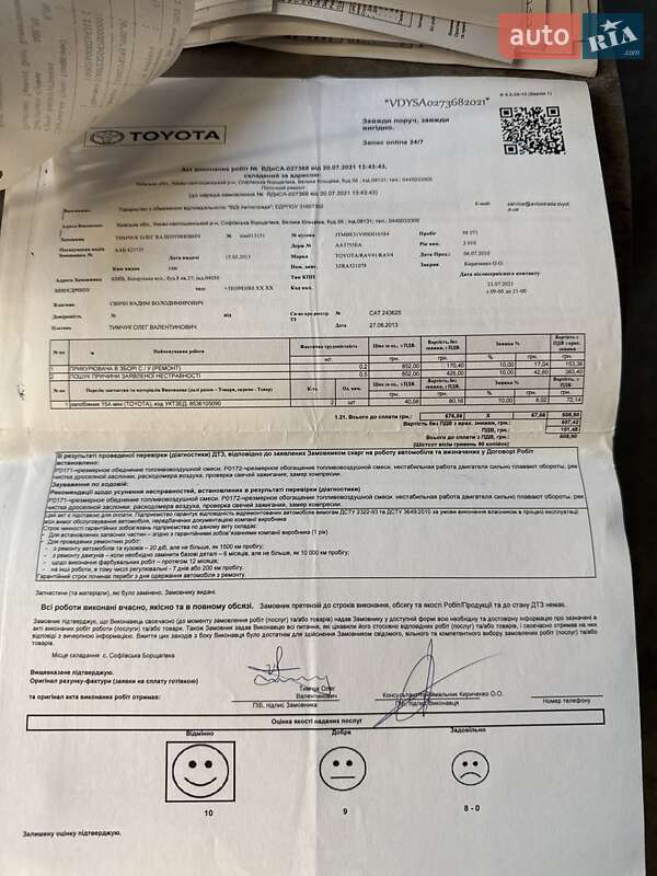 Позашляховик / Кросовер Toyota RAV4 2010 в Києві