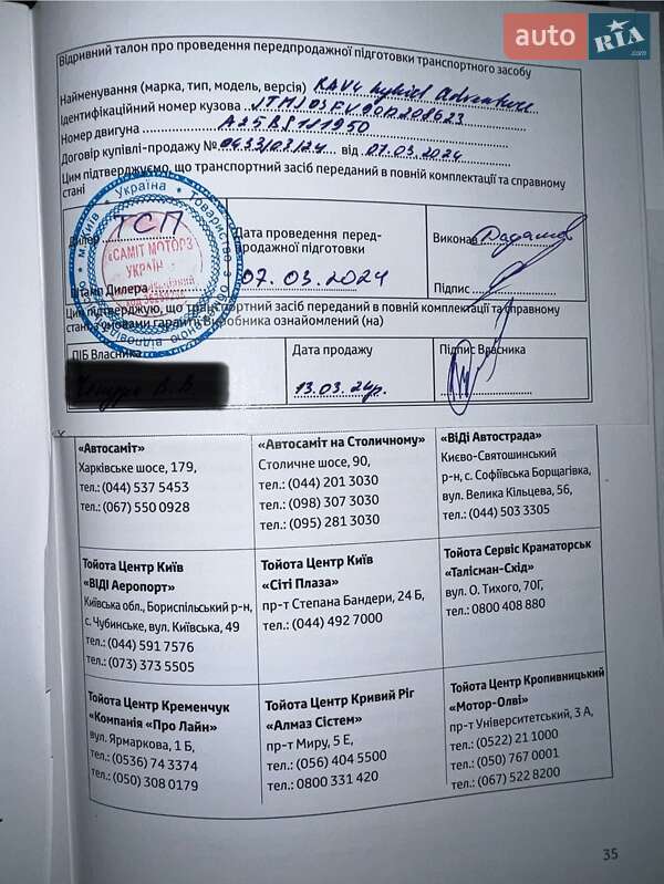 Позашляховик / Кросовер Toyota RAV4 2023 в Києві