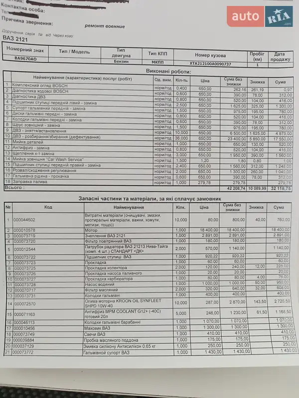 Внедорожник / Кроссовер ВАЗ / Lada 2121 Нива 1980 в Полтаве документ