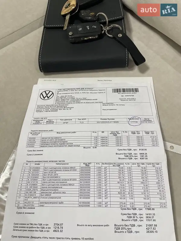 Грузовой фургон Volkswagen Caddy 2020 в Тетиеве документ