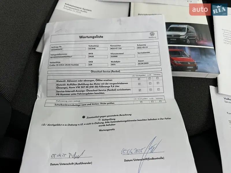 Борт Volkswagen Crafter 2021 в Києві документ 6 фото Борт Volkswagen Crafter 2021 в Києві документ