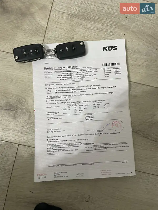 Хэтчбек Volkswagen Golf Plus 2010 в Виноградове документ