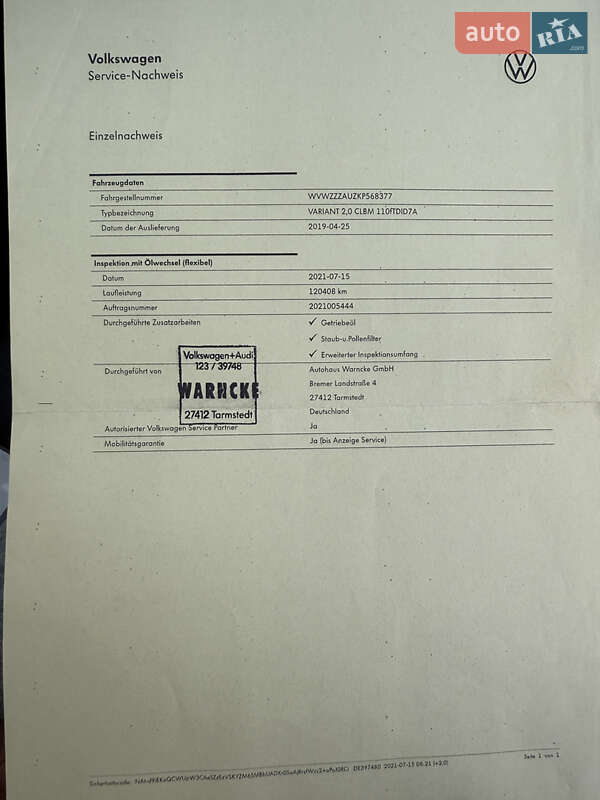 Універсал Volkswagen Golf 2019 в Вінниці