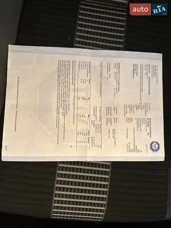 Хетчбек Volkswagen Golf 2009 в Києві документ