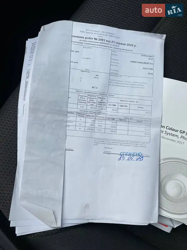 Хетчбек Volkswagen Golf 2018 в Кривому Розі документ
