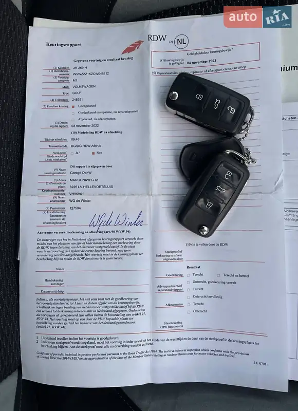 Хэтчбек Volkswagen Golf 2011 в Хмельницком документ 3 фото Хэтчбек Volkswagen Golf 2011 в Хмельницком документ