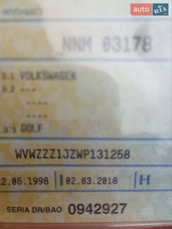 Volkswagen Golf 1998