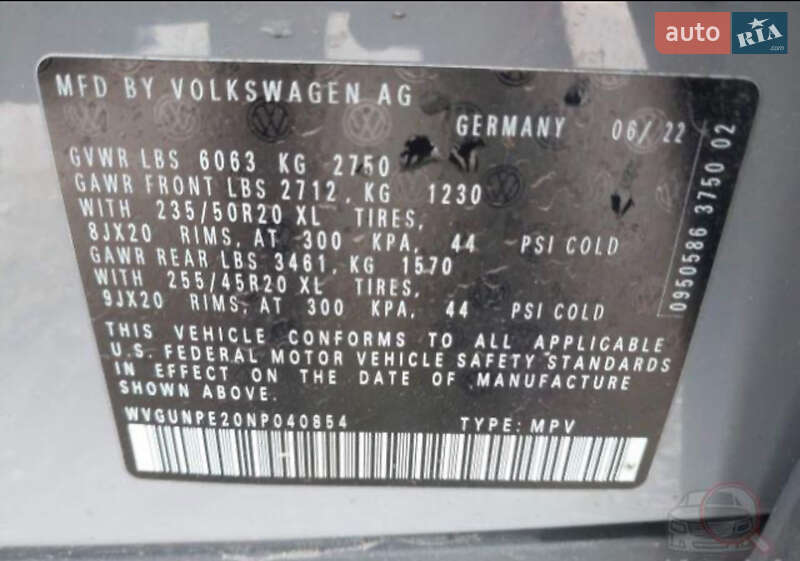 Внедорожник / Кроссовер Volkswagen ID.4 2022 в Киеве