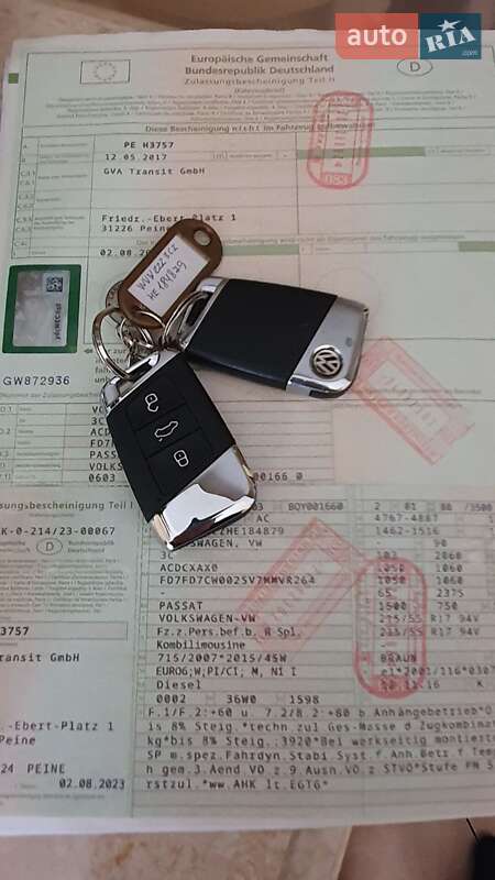 Универсал Volkswagen Passat 2017 в Самборе фото 59 Универсал Volkswagen Passat 2017 в Самборе