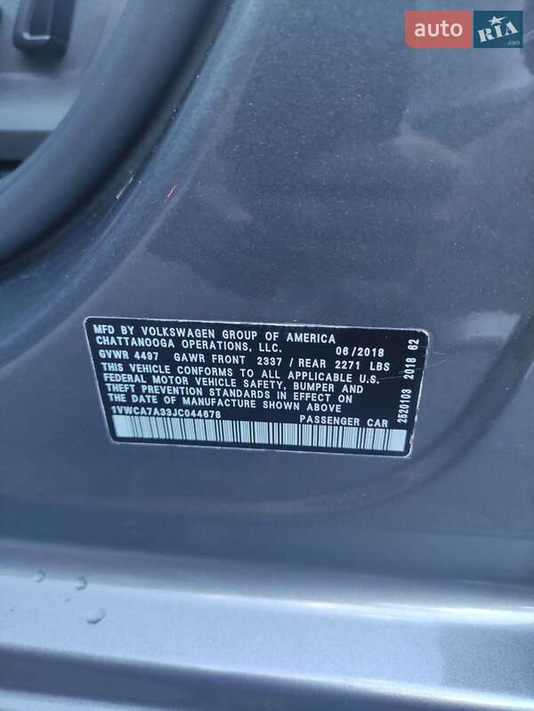 Седан Volkswagen Passat 2018 в Одесі