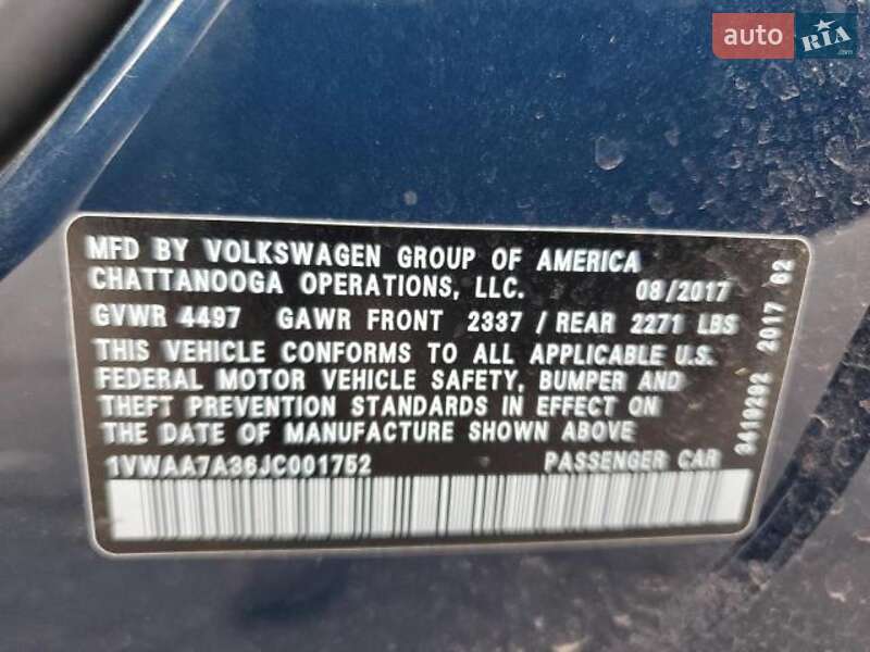 Седан Volkswagen Passat 2017 в Львові