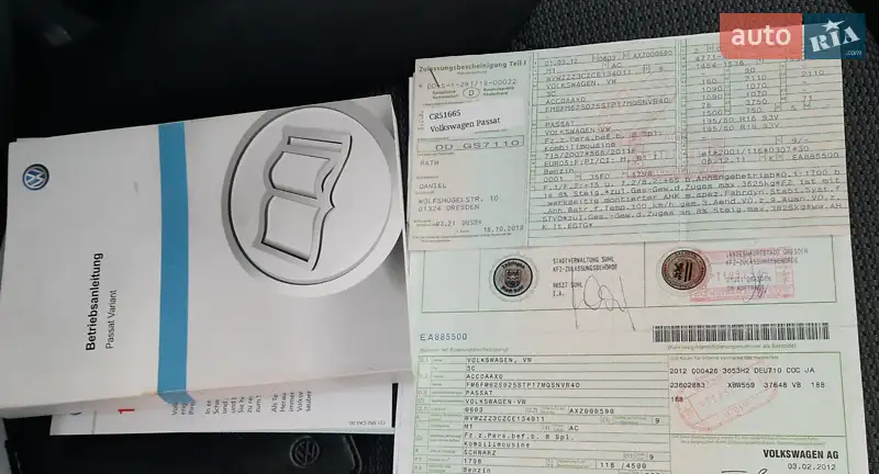 Универсал Volkswagen Passat 2012 в Хмельницком документ 2 фото Универсал Volkswagen Passat 2012 в Хмельницком документ