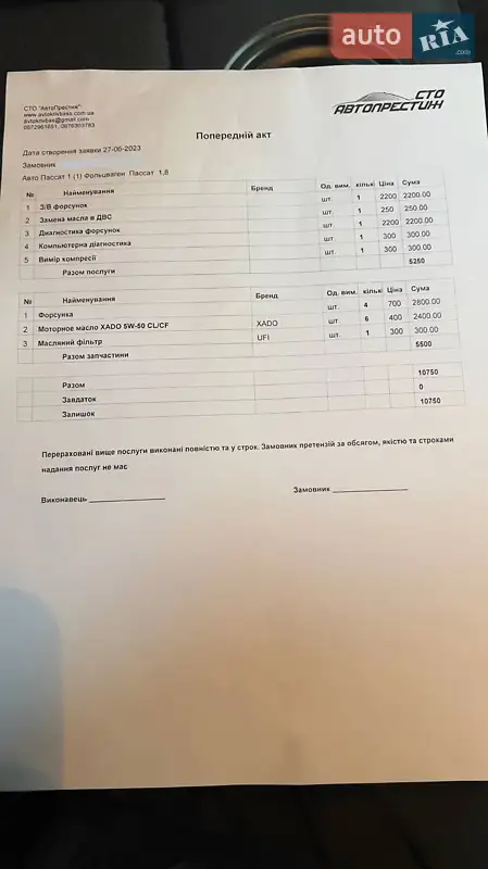 Седан Volkswagen Passat 2014 в Кривом Роге документ