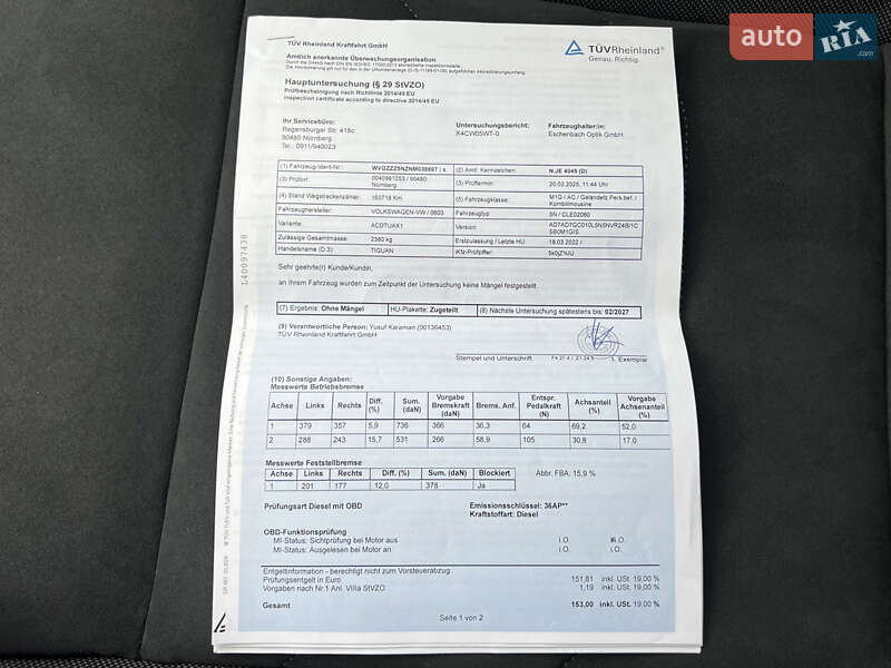 Внедорожник / Кроссовер Volkswagen Tiguan Allspace 2022 в Луцке фото 83 Внедорожник / Кроссовер Volkswagen Tiguan Allspace 2022 в Луцке