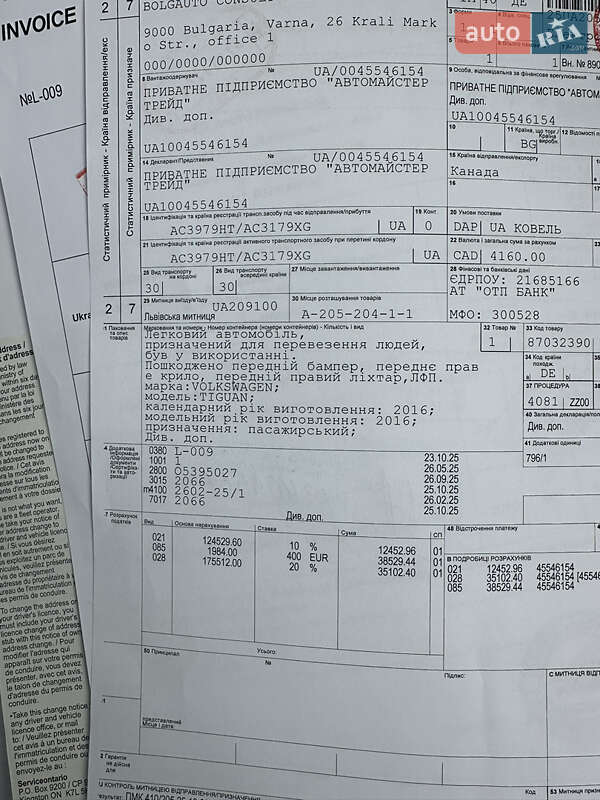 Внедорожник / Кроссовер Volkswagen Tiguan 2016 в Нежине