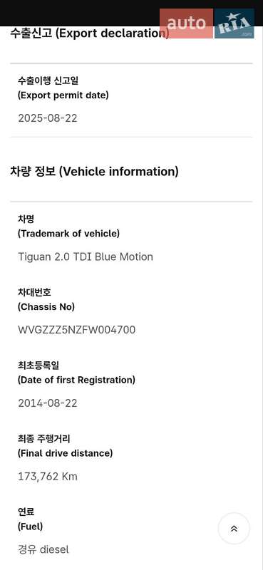 Внедорожник / Кроссовер Volkswagen Tiguan 2014 в Тернополе