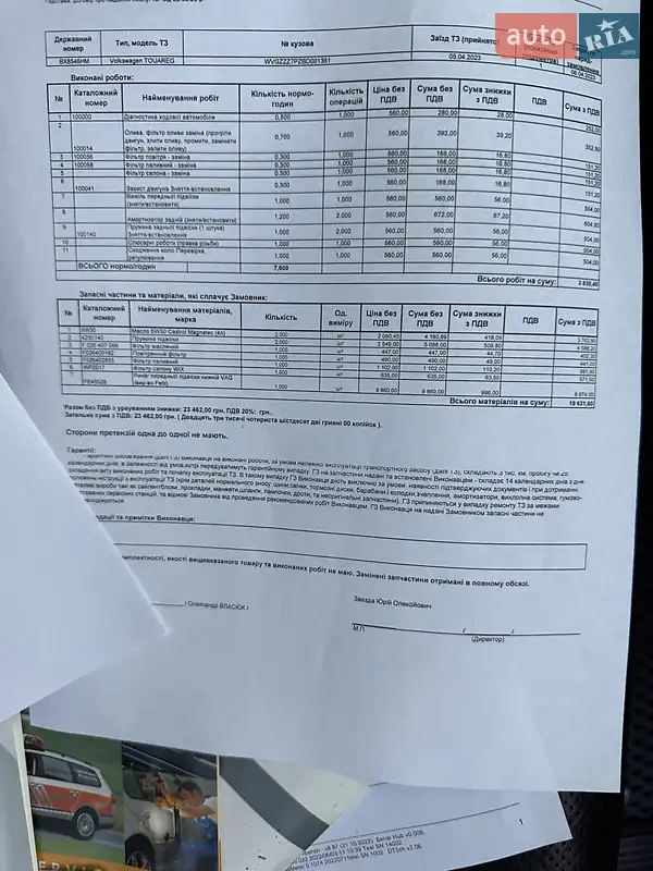 Внедорожник / Кроссовер Volkswagen Touareg 2010 в Хмельницком документ