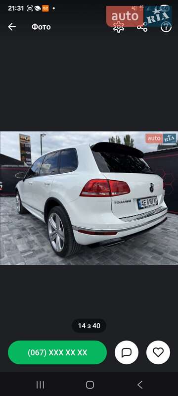Внедорожник / Кроссовер Volkswagen Touareg 2015 в Днепре