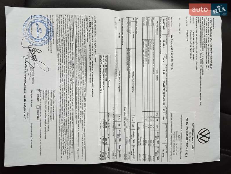 Внедорожник / Кроссовер Volkswagen Touareg 2015 в Ахтырке