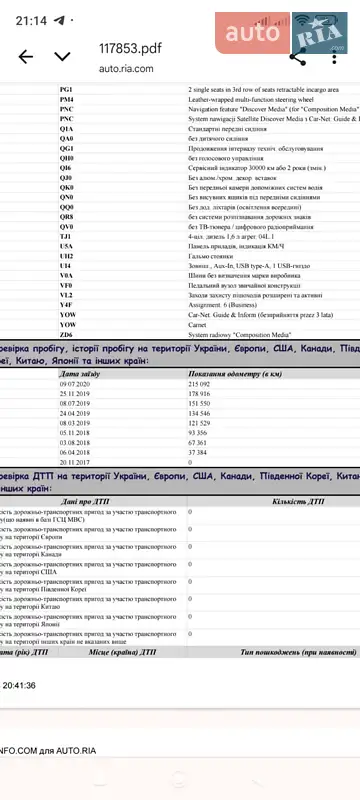 Мікровен Volkswagen Touran 2017 в Львові документ