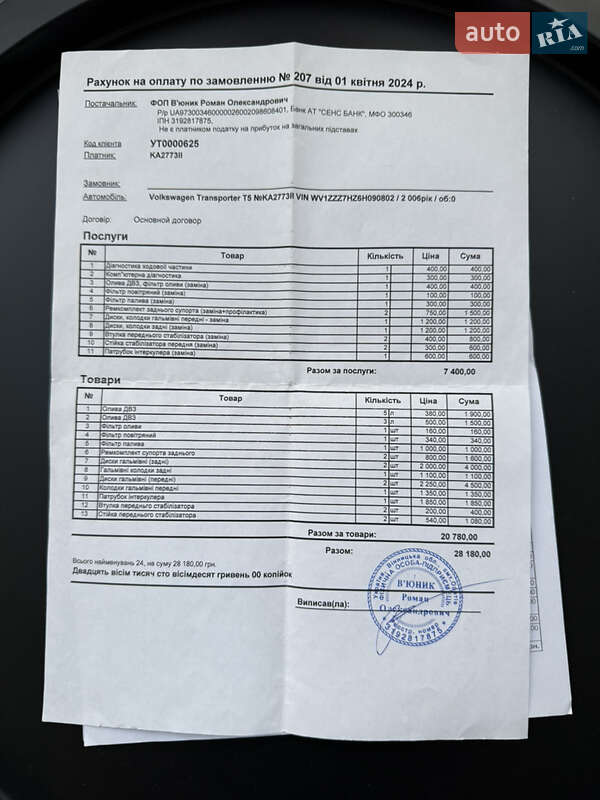 Минивэн Volkswagen Transporter 2006 в Киеве