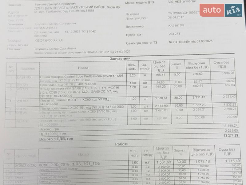 Седан Volvo S90 2016 в Києві