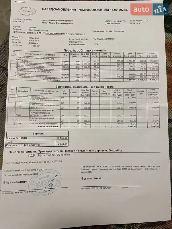 Универсал Volvo V50 2004 в Киеве документ
