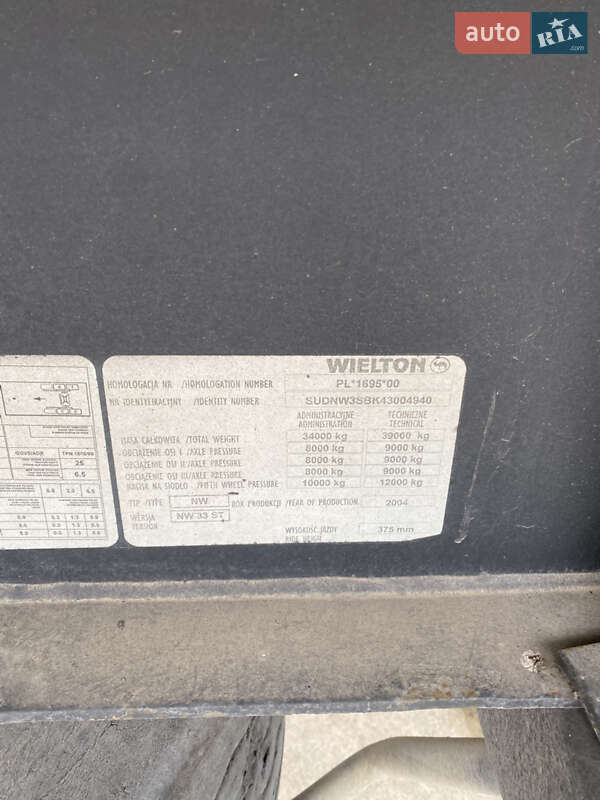 Зерновоз - напівпричіп Wielton NW33ST 2004 в Іванові