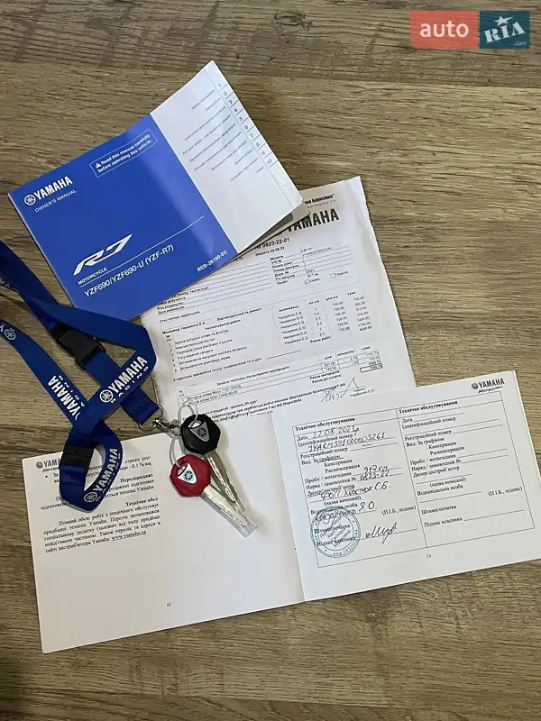 Спортбайк Yamaha R7 2023 в Дніпрі документ
