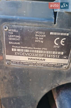 Миниэкскаватор Yanmar VIO33 2012 в 