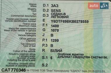 Седан ЗАЗ Sens 2011 в 