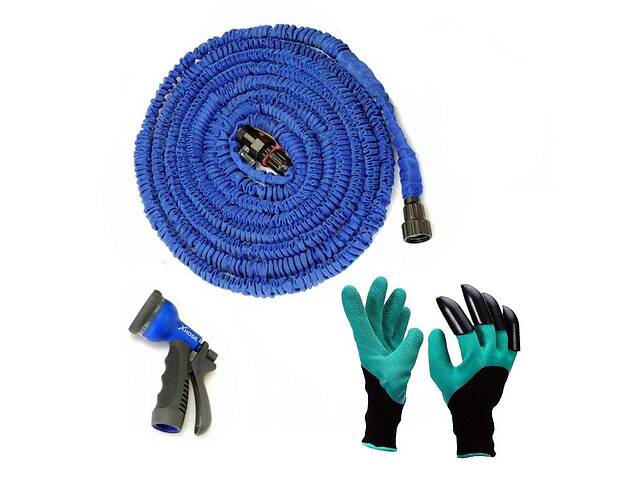 Садовый шланг X-HOSE для полива 30m и перчатки садовые с когтями Garden Genie Gloves SKL11-238810