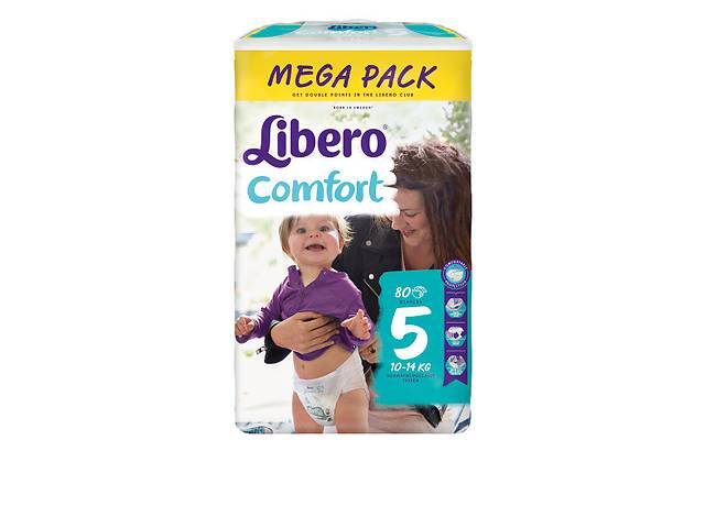 Подгузники Libero Comfort , размер 5 (10-14 кг), 80 шт.