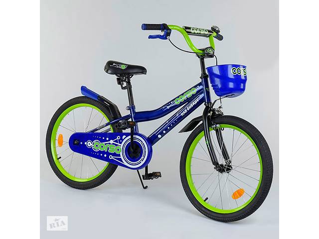 продам Велосипед 20" дюймов 2-х колёсный R - 22899 "CORSO", новый ручной тормоз, звоночек, корзинка бу в Дубно продам Велосипед 20" дюймов 2-х колёсный R - 22899 "CORSO", новый ручной тормоз, звоночек, корзинка бу в Дубно