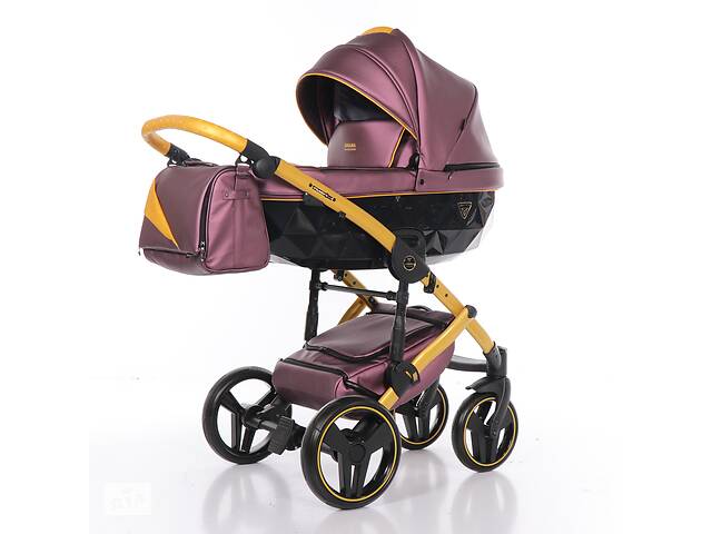 Дитяча коляска 2 в 1 Junama Diamond Fluo line II фуксія 07