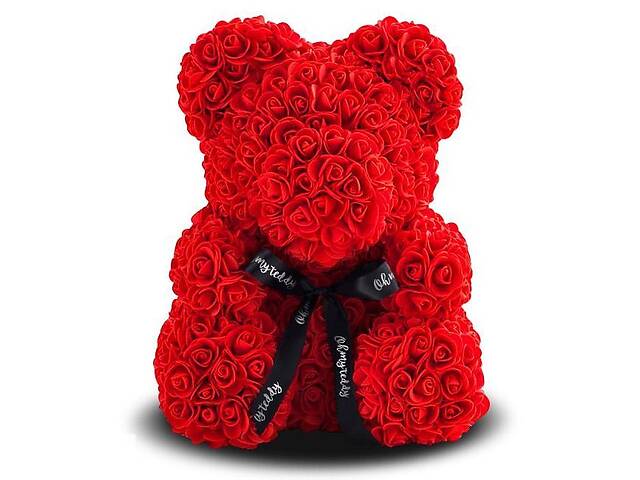 Мишка из роз, 25 см KS Bear Flowers KS B1 Red SKL11-148567