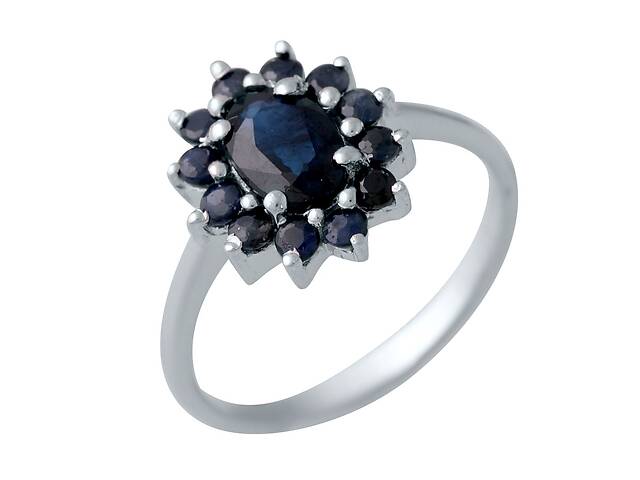 Серебряное кольцо SilverBreeze с натуральным сапфиром 1.599ct (2042198) 18 размер