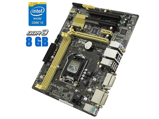 Комплект: Материнская плата Asus H81M2 (rev. 1.02) + Intel Core i5-4430 (4 ядра по 3.0 - 3.2 GHz) + 8 GB DDR3